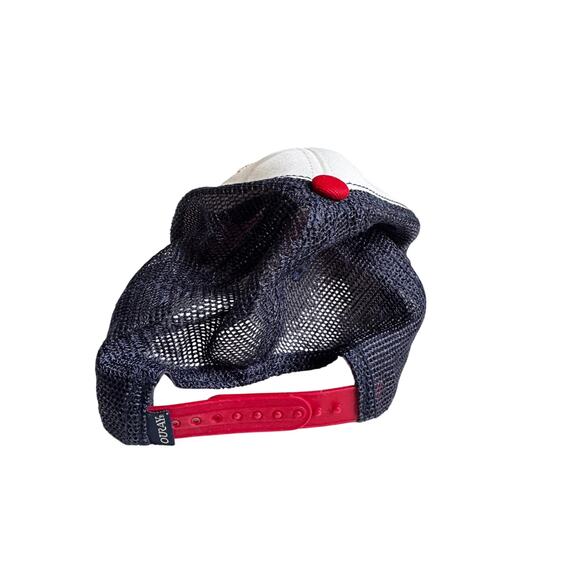 Fisher Beer Trucker Hat by Ouray Sportswear – Red/White/Blue Snapback - Picture 5 of 6